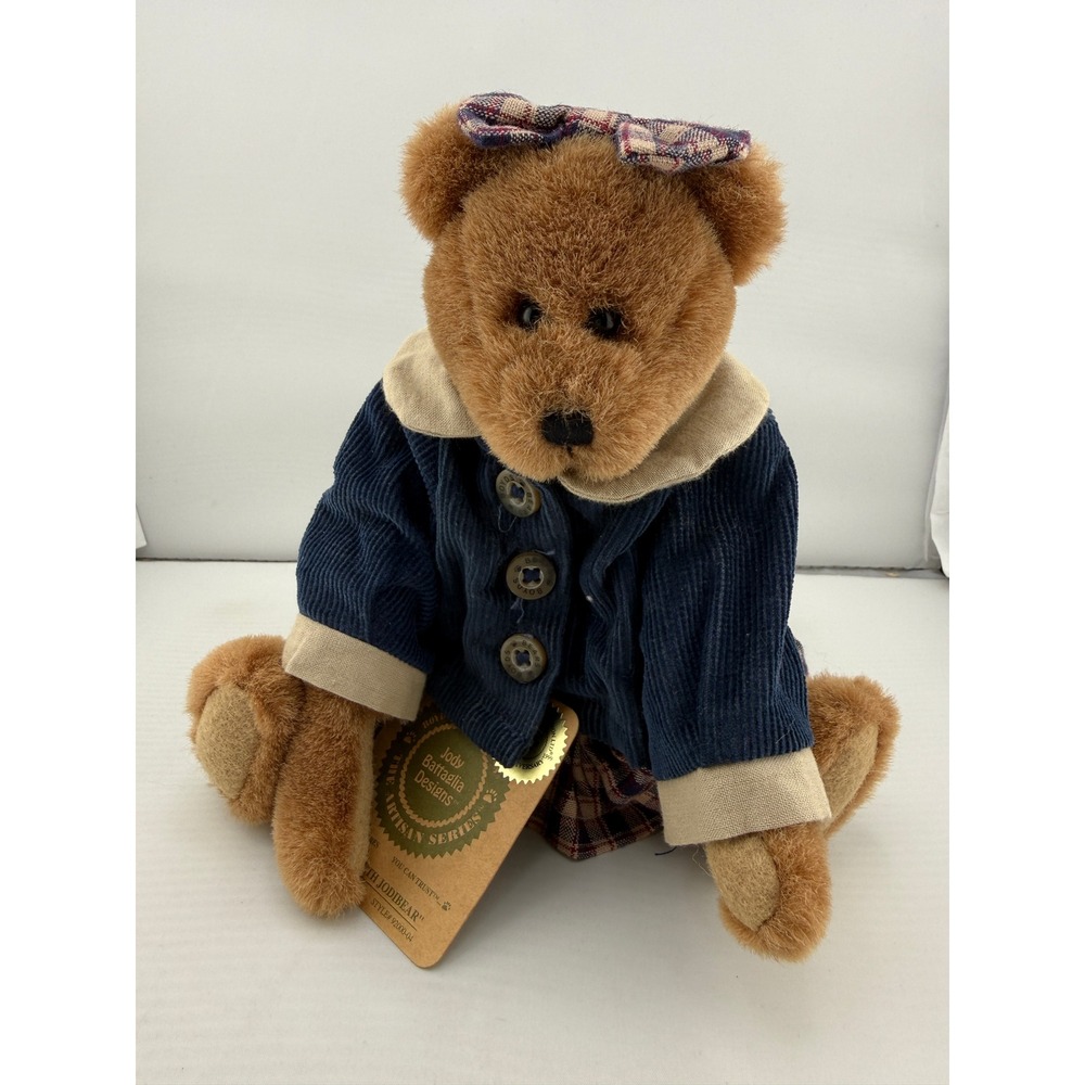 Boyds Bears Artisan Series Sarah Beth Jodibear Tan Navy Blue Excellent 92000-04